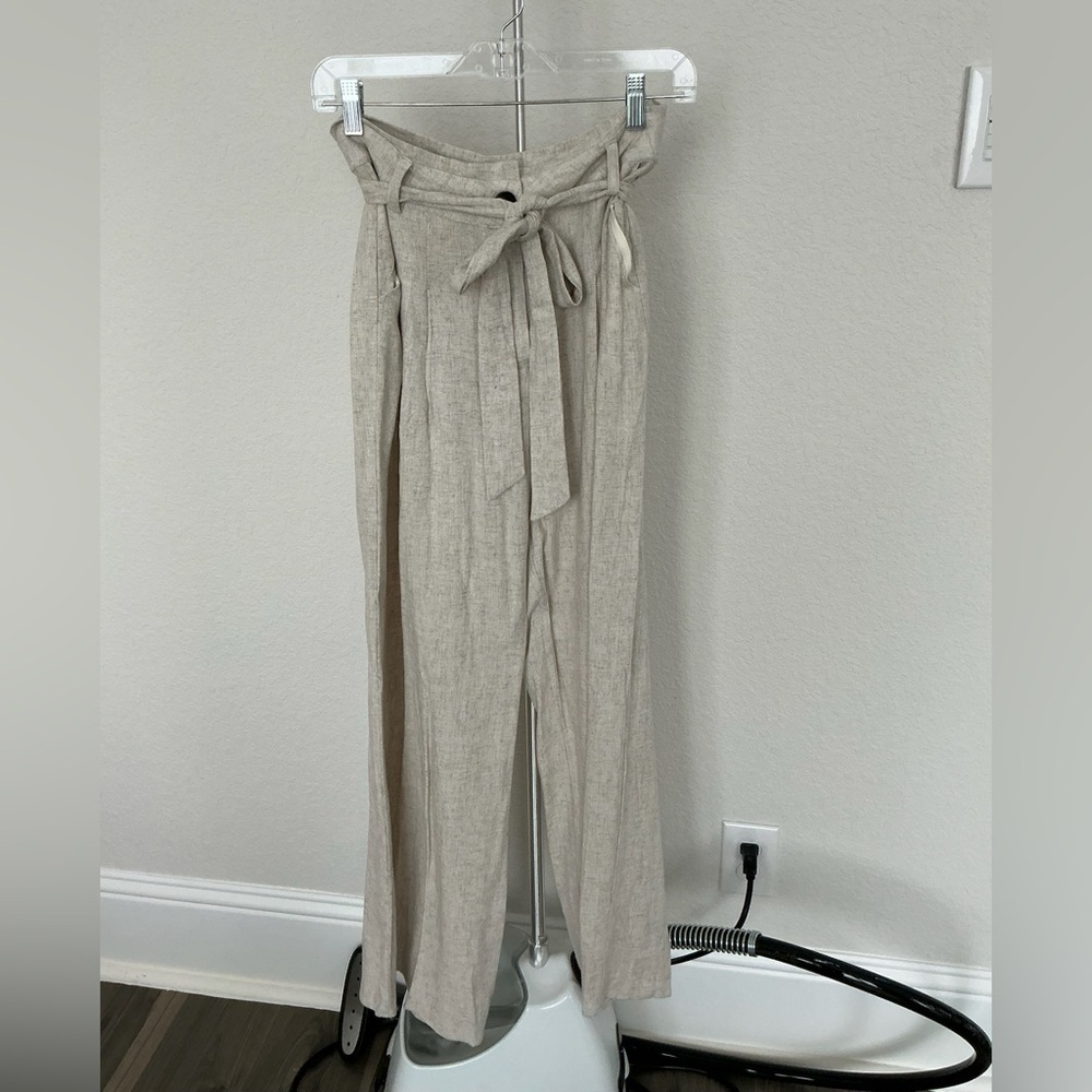 Lulu's Tie-Waist Linen Pants